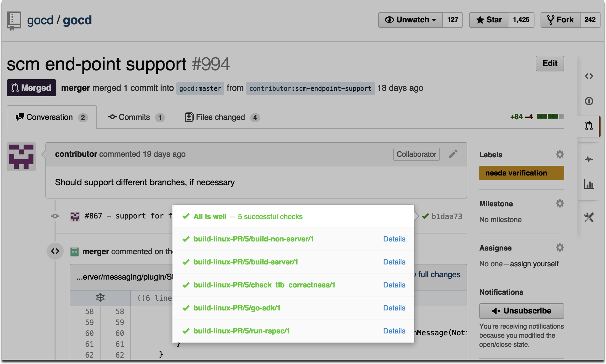 GitHub Pull Request with GitHub poller and notification plugins