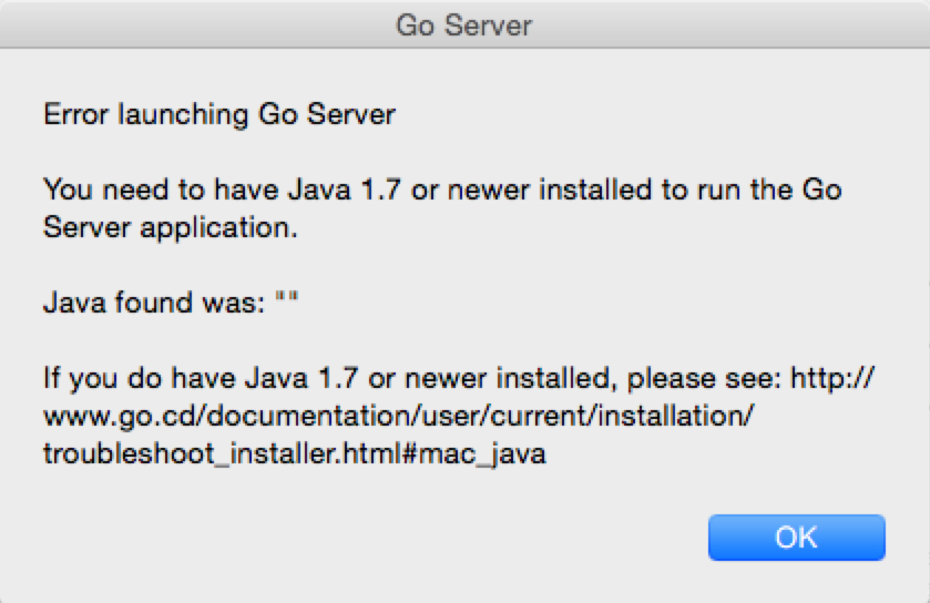 Mac installer
  - Java 1.7+ message